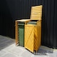image 2 of Wooden Double Wheelie Bin Storage - Natural