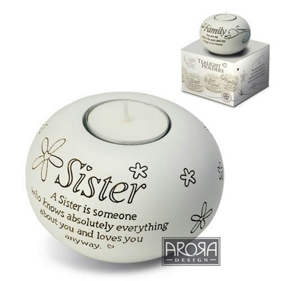 Said with Sentiment Tealight Holder - Sister N/A