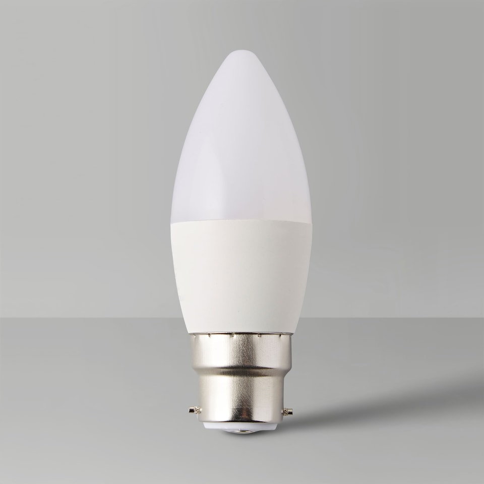 image 1 of ValueLights 4 Pack B22 White Candle Light Bulbs | White