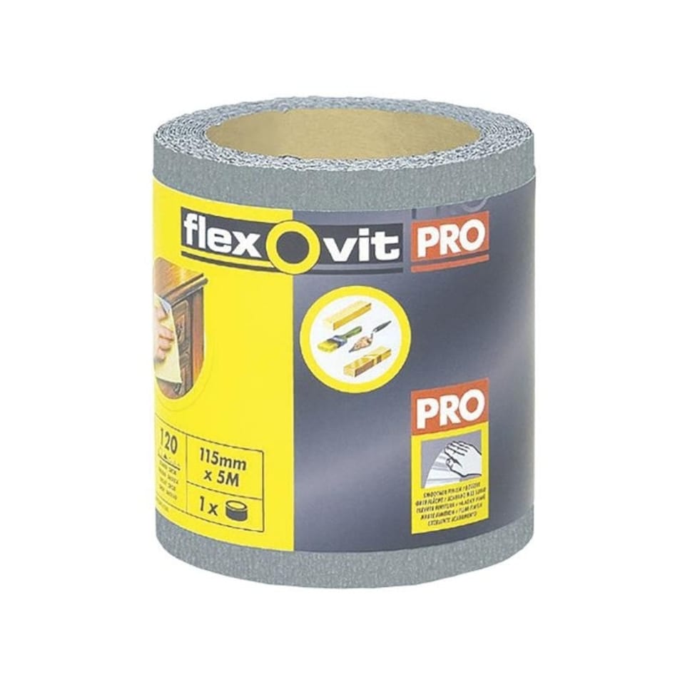 Flexovit High-performance Finishing Roll - Multi Colour - 115mm x 5m