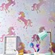 image 2 of Crown Be Dazzled Unicorn Wallpaper - Pink/Blue - 10m x 52cm Pink