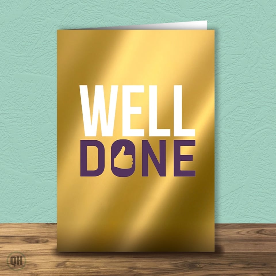 image 1 of WELL DONE - Gold Foil Well Done Card