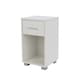 image 2 of Lido 1 Drawer Bedside Table - Gloss White Finish with Silver Handles and Feet | White | White | One Size | 1