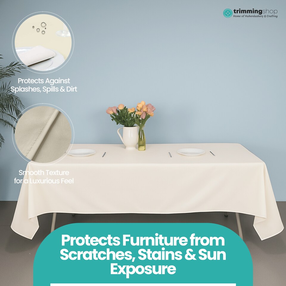 image 1 of 10pcs Rectangle Tablecloth Premium Polyester Tablecover - 90 x 132 Inch