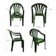 image 6 of simpa Solana Green Stackable Plastic Garden Chair