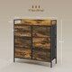 image 3 of HOMCOM Bedroom Chest of Drawers 6 Drawer Dresser w/ Shelf, Grey Wood Effect