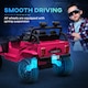 image 4 of AIYAPLAY Kids Ride On Car, 12V Electric Truck w/ Suspension, Pink