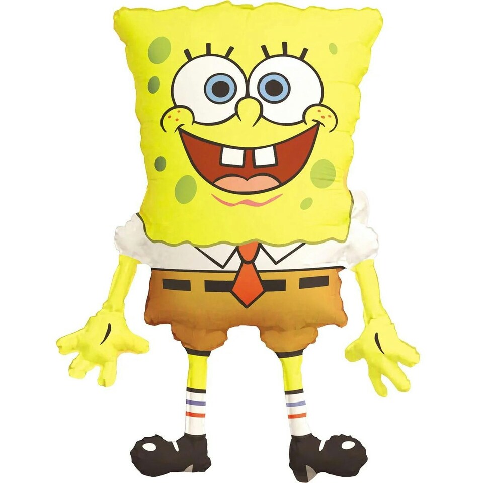 SpongeBob SquarePants Shaped Foil Balloon - Yellow/Brown/White - One Size