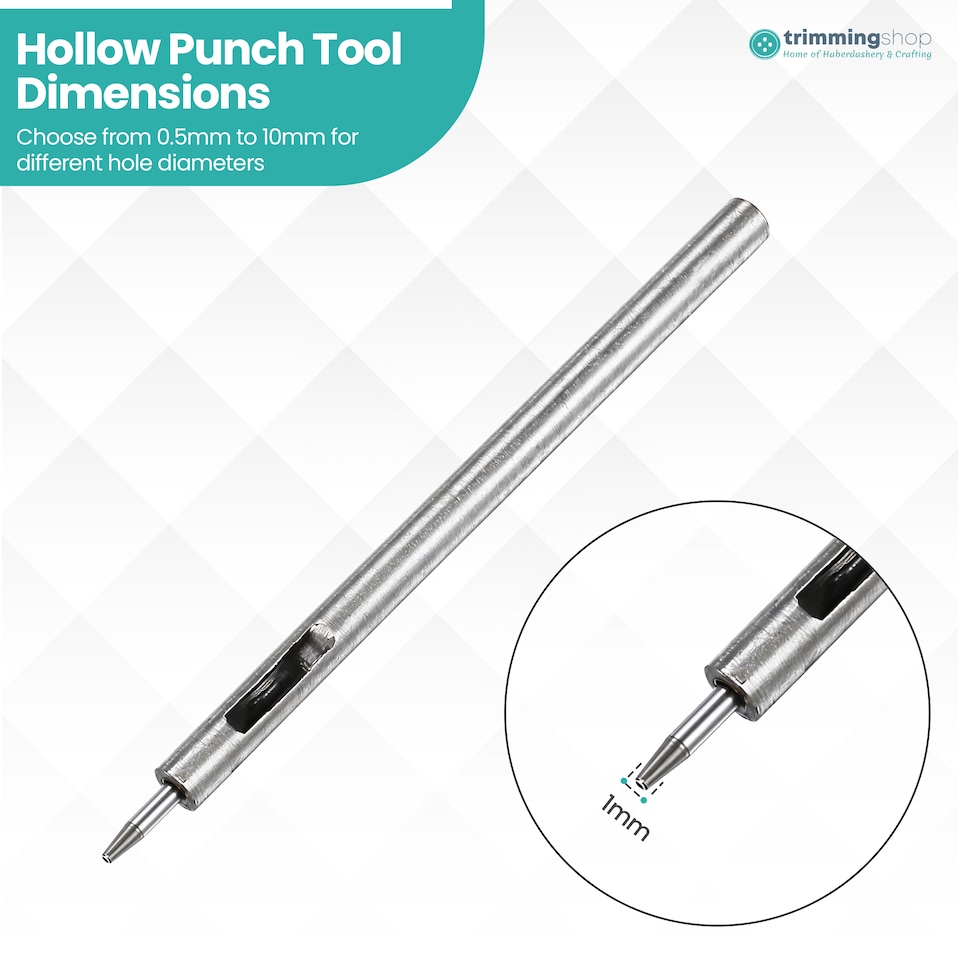 image 1 of 1mm Leather Hole Punch Cutter, Sharp Edge Hollow Hole Punch for DIY