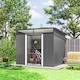 image 6 of Outsunny Garden Shed Outdoor Storage Tool Organiser w/ Double Sliding Door | Grey | Light Grey