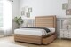 image 4 of Sloomy Ashford Latte Dumfries Divan Bed Base 2 Drawers Left Side With 54 Inch Floor Standing Headboard & 12 Inch Matching Footboard | Brown | Latte | Small Double | 1