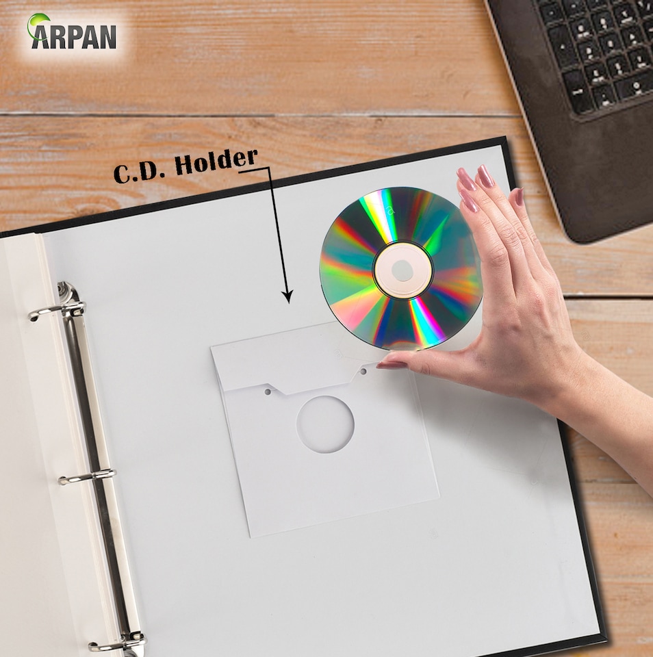 image 1 of ARPAN Extra-Large 3-Ring Binder Self Adhesive Photo Album – 20 Sheets / 40 Sides – Sticky Page Scrapbook Memory Album for Photos, Keepsakes & Special Occasions