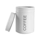 image 4 of Harbour Housewares Round Metal Kitchen Coffee Canister - Matt White