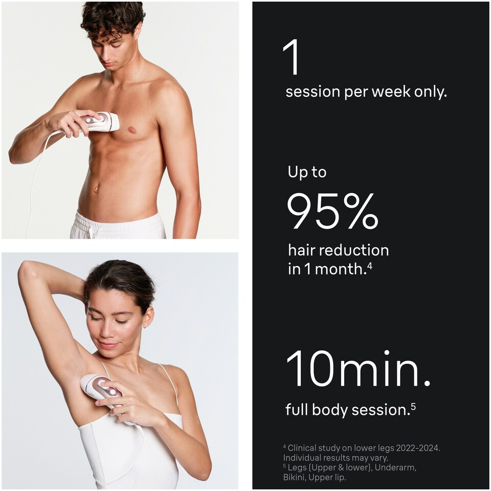 image 1 of Braun Smart IPL Skin i·expert, At Home Hair Removal, Pouch, Venus Razor, 4 Heads, PL7387