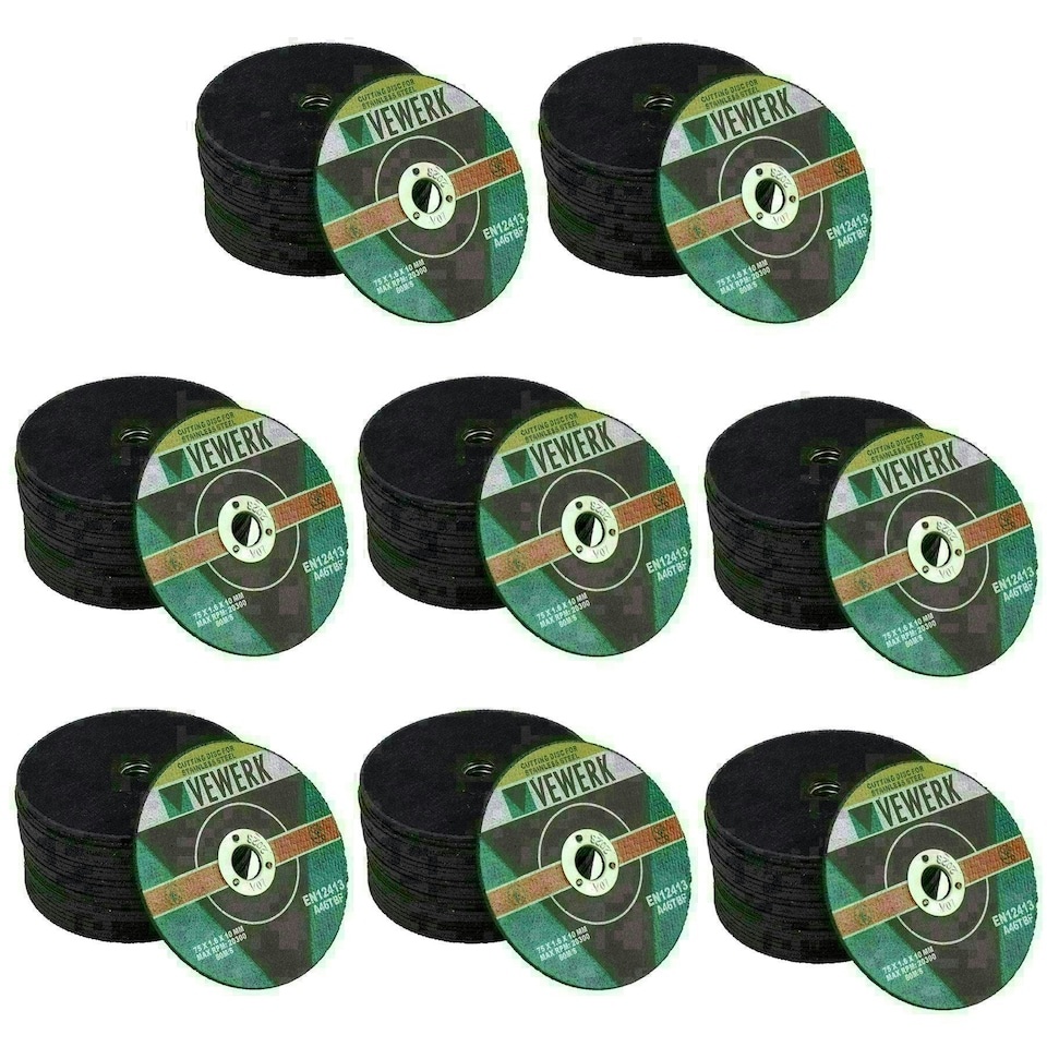 image 1 of 3" 75mm Stainless Steel Cutting Grinding Discs for Air Cut Off Tool 1.6mm 200 Pack