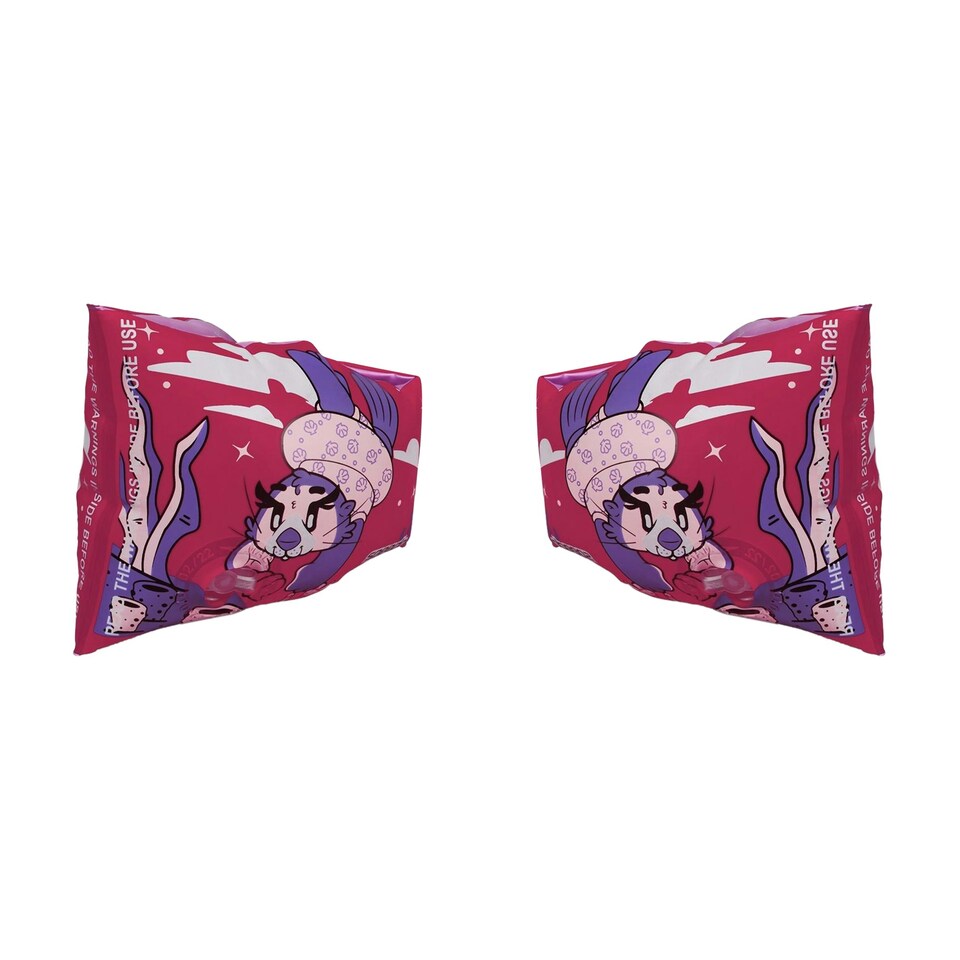 image 1 of Speedo Childrens/Kids Otter Swimming Armbands - Pink/Purple - 2-6 Years