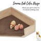 image 3 of NOVECRAFTO Corner Wall-Mounted Cat Bed – Sonoma Oak Beige – Brown Cushion – 35cm Wide – Space-Saving Shelf Holds up to 30kg for Cats