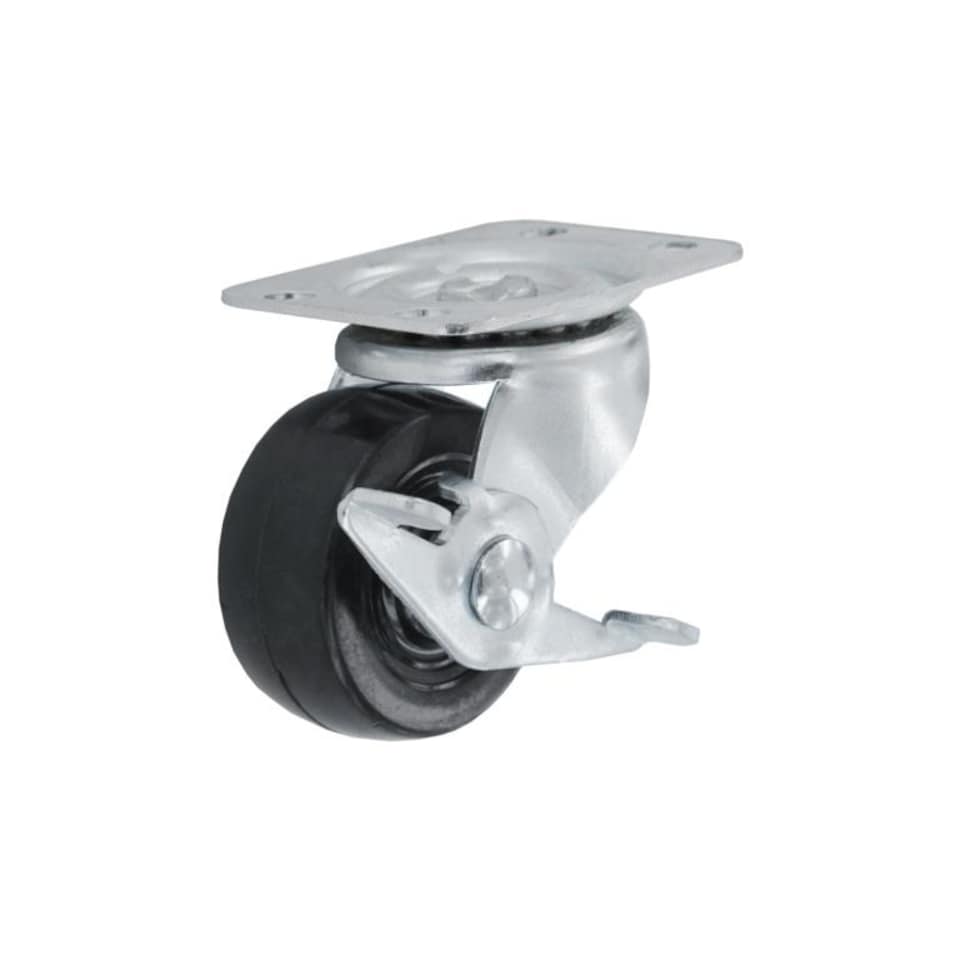 Smiths Ironmongery Swivel Castor | Black | Black/Silver | 1