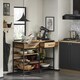 image 3 of SoBuy Industrial Kitchen Sideboard with 2 Drawers & 3 Shelves, Brown, 47.2x17.7x35.8 inches, 55.6 kg - FSB85-PF