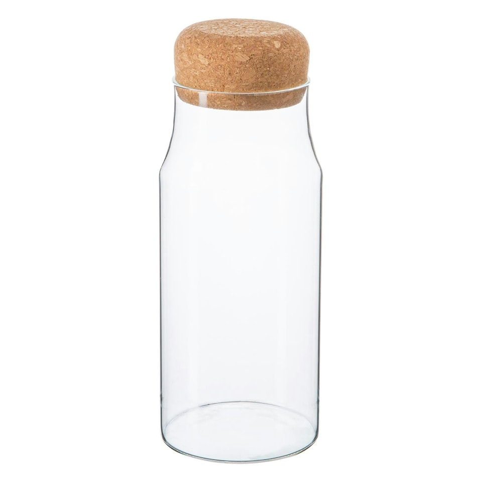 image 1 of Argon Tableware Glass Storage Bottle with Cork Lid - 720ml