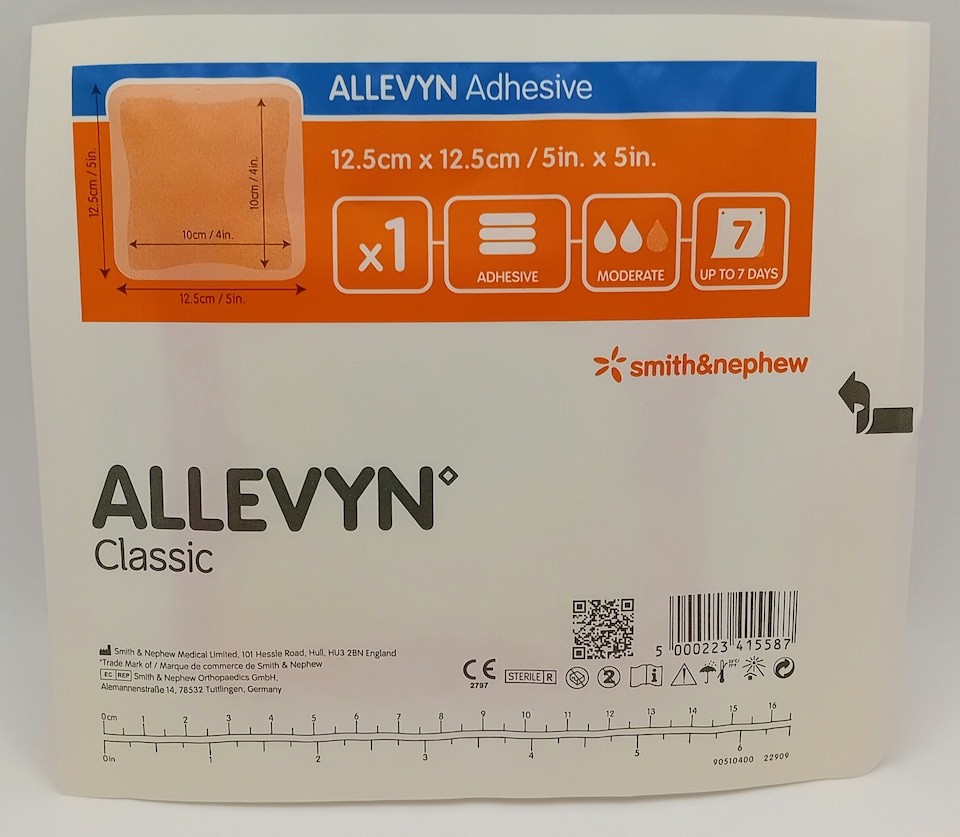 image 1 of Allevyn Adhesive Foam Dressings 12.5x12.5 Box of 10