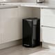 image 2 of Harbour Housewares Square Stainless Steel Kitchen Pedal Bin - 30L - Black | Black | Black