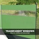 image 5 of Outsunny Camping Windbreaks with Clear Windows and Carry Bag | Green | Army Green | 440 x 140 cm