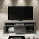 image 3 of TV Unit TV Stand Media Cabinet Sideboard Grey High Gloss Storage 160cm