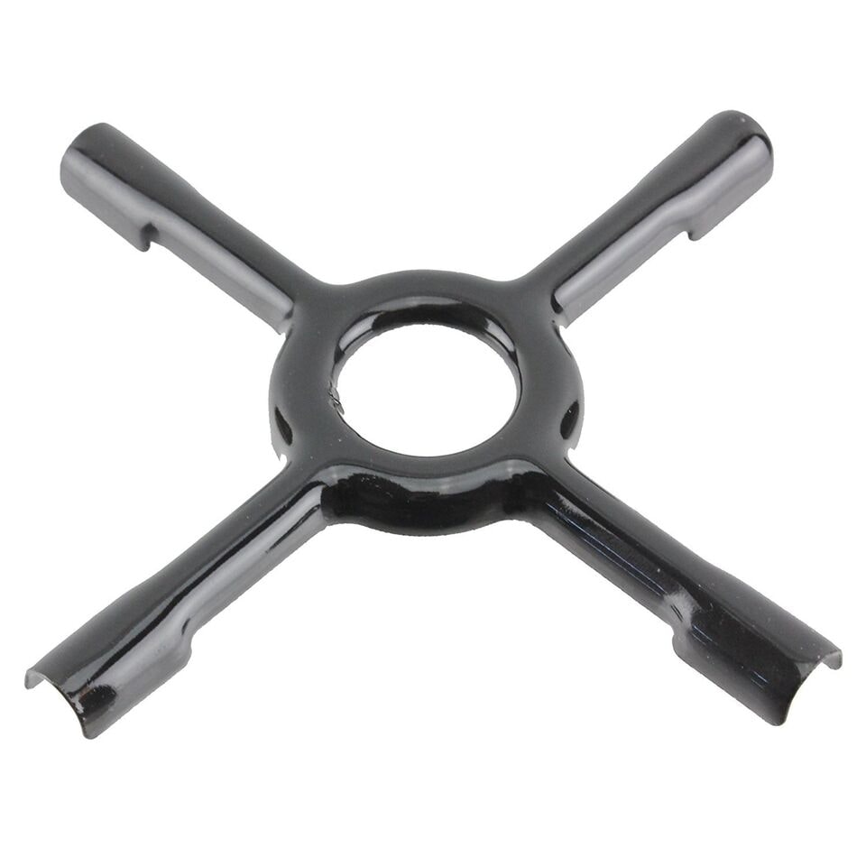 image 1 of SPARES2GO Universal Gas Hob Ceramic Pan Support Moka Trivet Stand (Small 130mm) Black