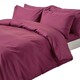 image 1 of Homescapes Plum Cotton Duvet Cover Set - 200 Thread Count - King Size Purple | King