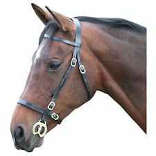 Blenheim Leather Plain Horse Inhand Bridle - Black - Cob