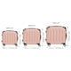 image 6 of Living and Home 4 Wheels Lockable Travel Suitcase Set of 3 - Black Pink 28+24+20 Inch Pink | Large