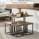 image 4 of HOMCOM 5 PCS Industrial Boxy Table & Stool Set Metal Frame Cool Dining Seating