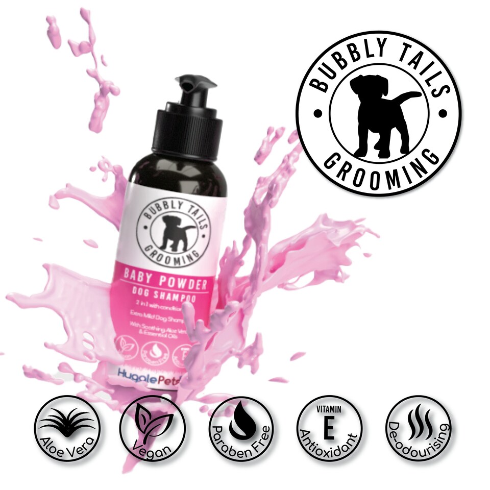 image 1 of HugglePets Bubbly Tails Dog Shampoo - Baby Powder