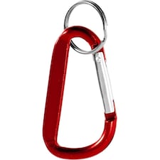 Timor Recycled Aluminium Carabiner Key Chain - Red - One Size