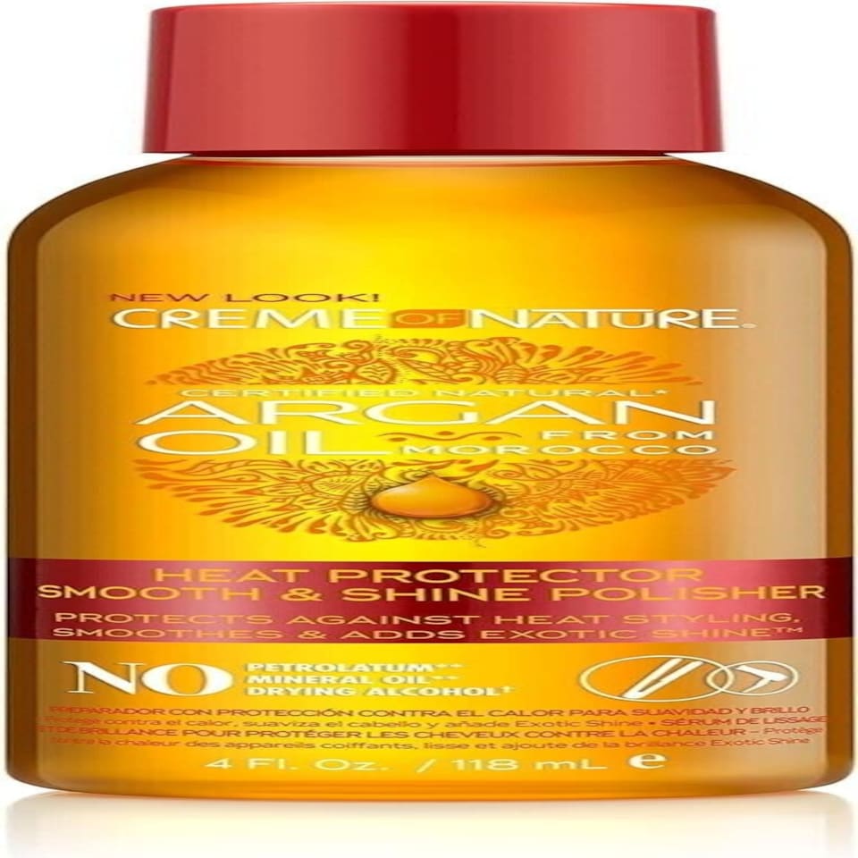 Creme of Nature Smooth & Shine Polish Heat Protector Argan Oil 118ML