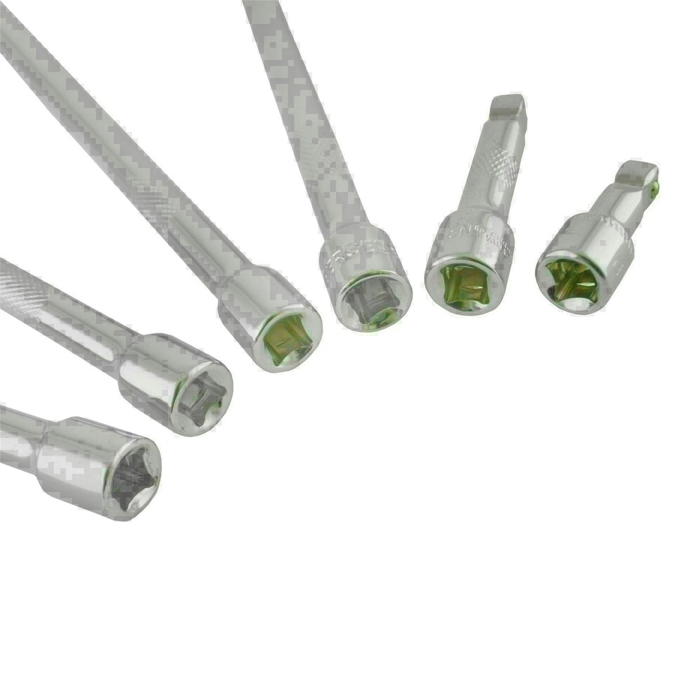 image 1 of 1/4" Drive Wobble Swivel Socket Extension Bar Set 6pcs 50mm - 275mm Bergen