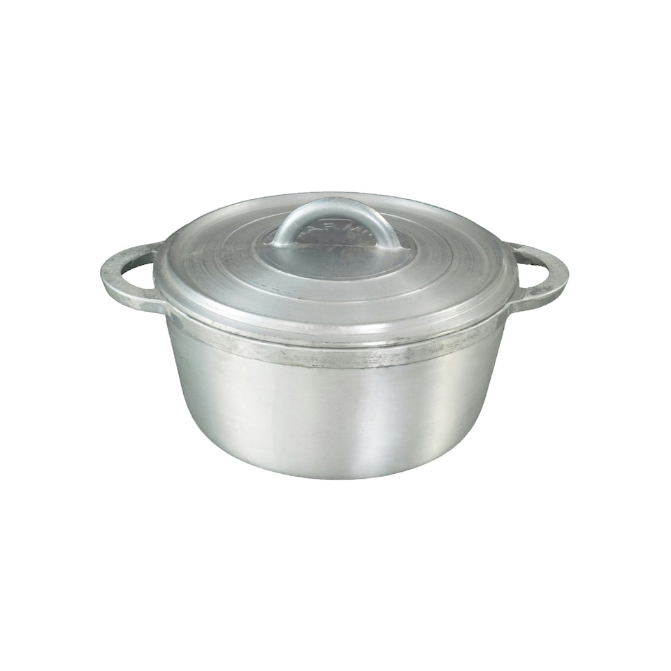 image 1 of Buckingham Grounded Aluminium Dutch Oven Pot Casserole Dish 20 cm / 2 Litre Silver