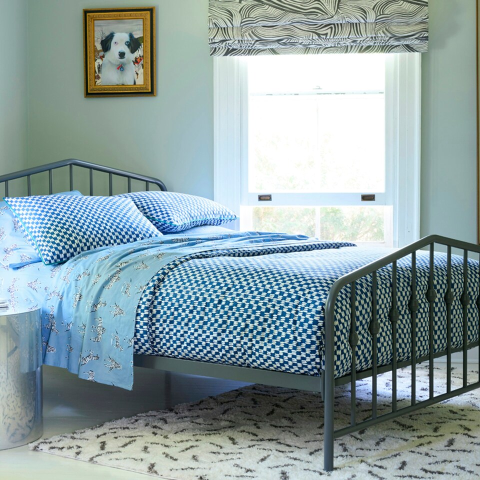 image 1 of Martex Check and Zebra Bedding Set Single Multi | Single
