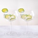 image 2 of BarCraft Handmade Ribbed Gin Glasses Gift Box Set of 2