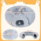 image 5 of PawHut Cat Tunnel for Indoor Cats, 90cm Large Donut Play Tunnel Bed with Washable Cushion, Toy Ball and Door Hole, Pet Play Rabbit Tube Toy, Light Grey