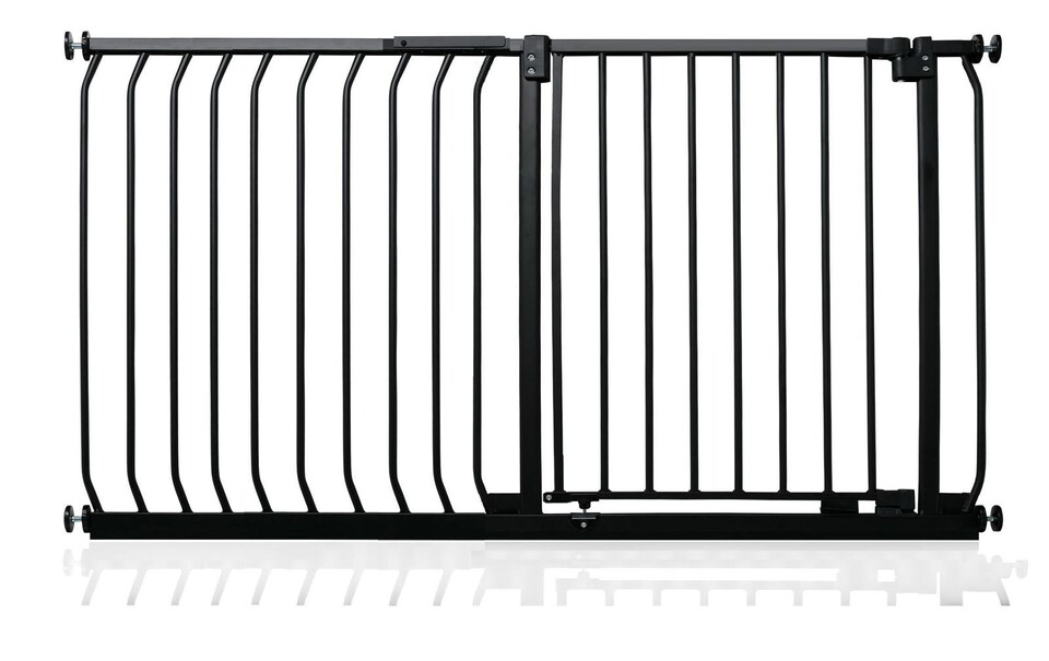 image 1 of Safetots Elite Pressure Safety Gate, 125cm - 134cm, Matt Black, Pressure Fit Stair Gate, Baby Gate for Doors Hallways and Spaces, Safety Barrier, Easy Installation