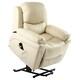 image 1 of Madison Single Motor Electric Rise Recliner Bonded Leather Lift Chair (Cream)