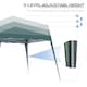 image 7 of Outsunny 3 M x 3 M Base 2.5 M x 2.5 M Top Pop Up Gazebo, 2 Person Setup Instant with Carry Bag, Height Adjustable Slant Leg Party Tent Instant Event Shelter for Garden, Patio | Green