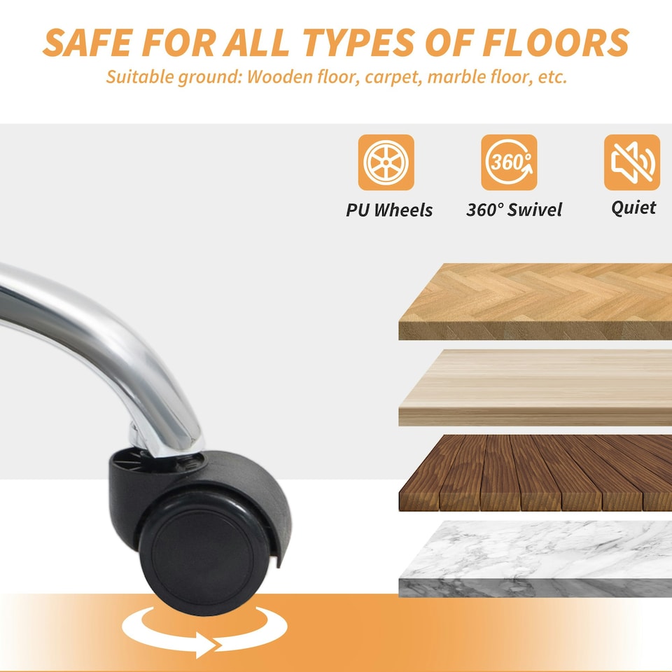 image 1 of HOMCOM Office Chair with Adjustable Lumbar Support, Computer Chair, Grey | Grey | White | One Size