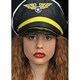 image 2 of Bristol Novelty Unisex Pilot Hat - Black/Yellow - One Size Black | One Size