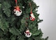 image 4 of Christmas Tree Hanging Decorations Santa Snowman Reindeer with Jingle Bells Xmas Tree Wall Home Décor Ornaments 12pcs Set