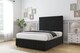 image 3 of Sloomy Madison Black Plush Divan Bed Base 2 Drawers Foot-End With 26 Inch Strutted Headboard & 12 Inch Matching Footboard | Black | Black | Super King | 1