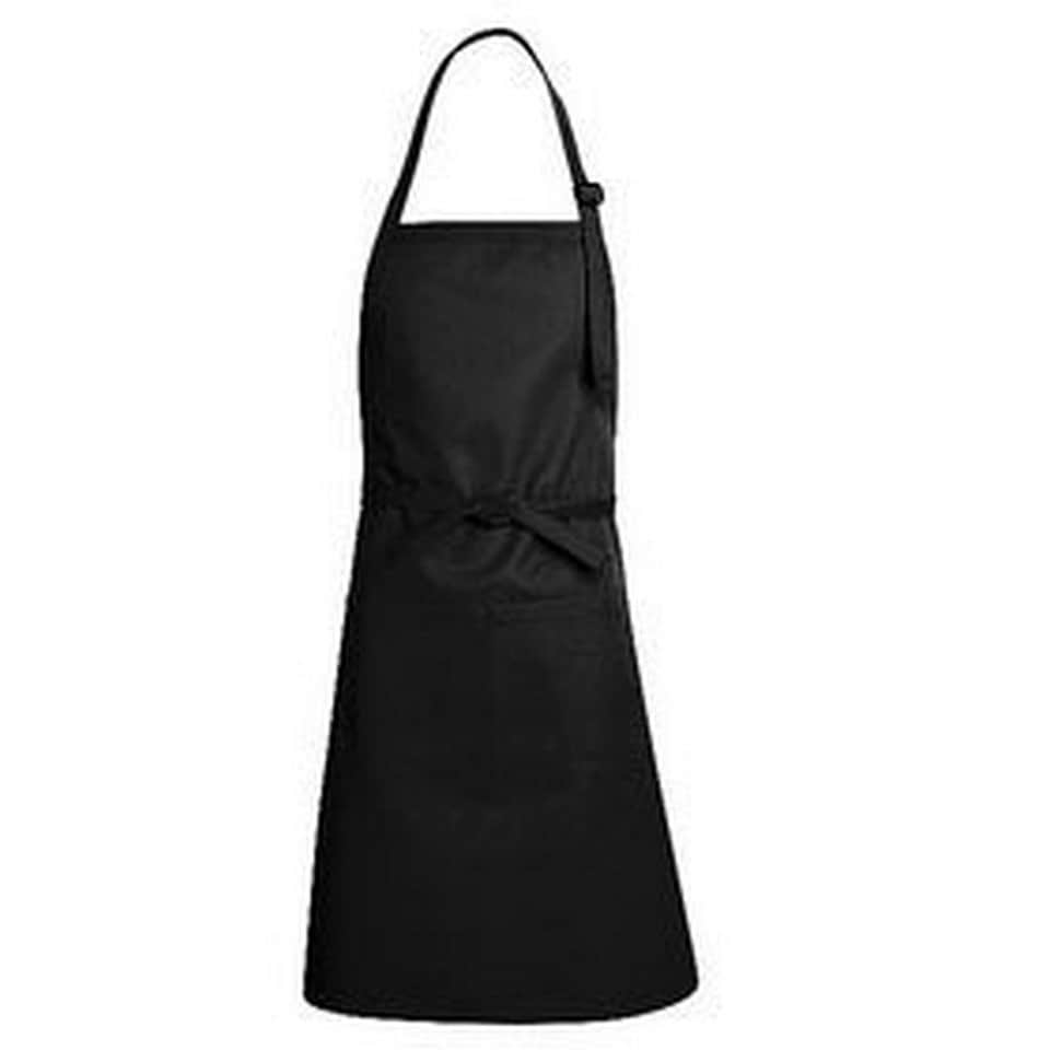 image 1 of Dennys Unisex Adult Bibbed Full Apron - Black - One Size Black