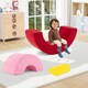 image 3 of COSTWAY 3 Piece Toddlers Climbing Toy Indoor Soft Play Equipment Playset-Red